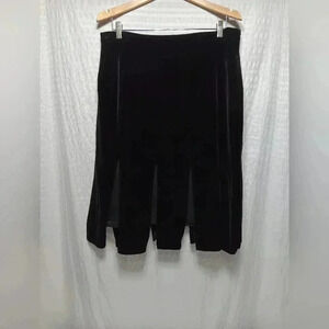 R&K Evening Velvet several slit midi skirt. Size L
